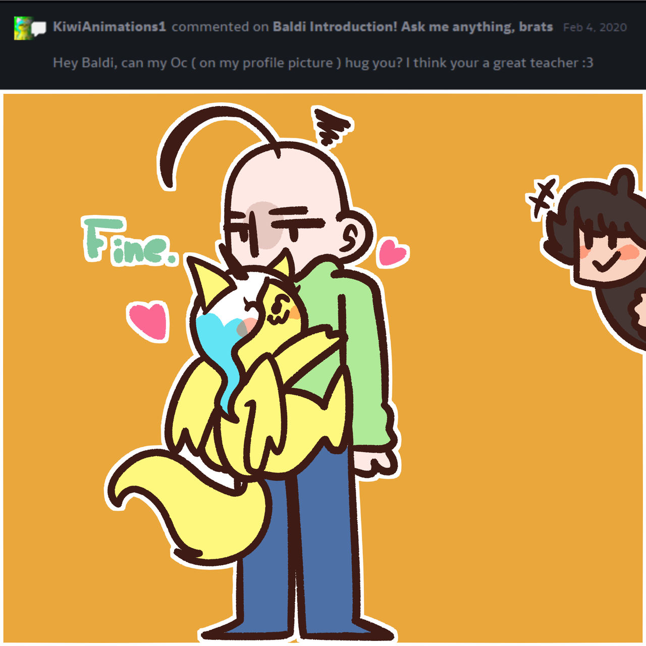 Hug from Baldi??? Pt3 by Teriyakixx on DeviantArt