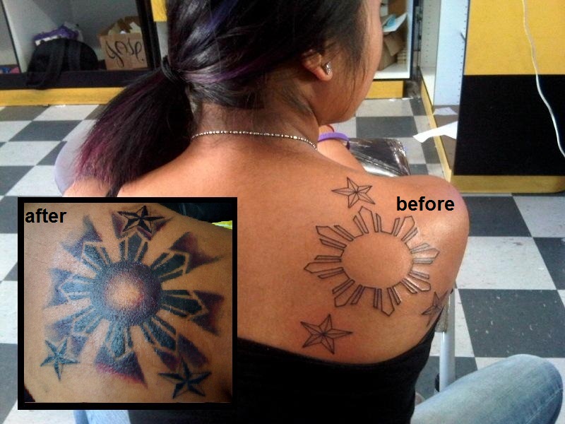 Philippine sun and stars tatto