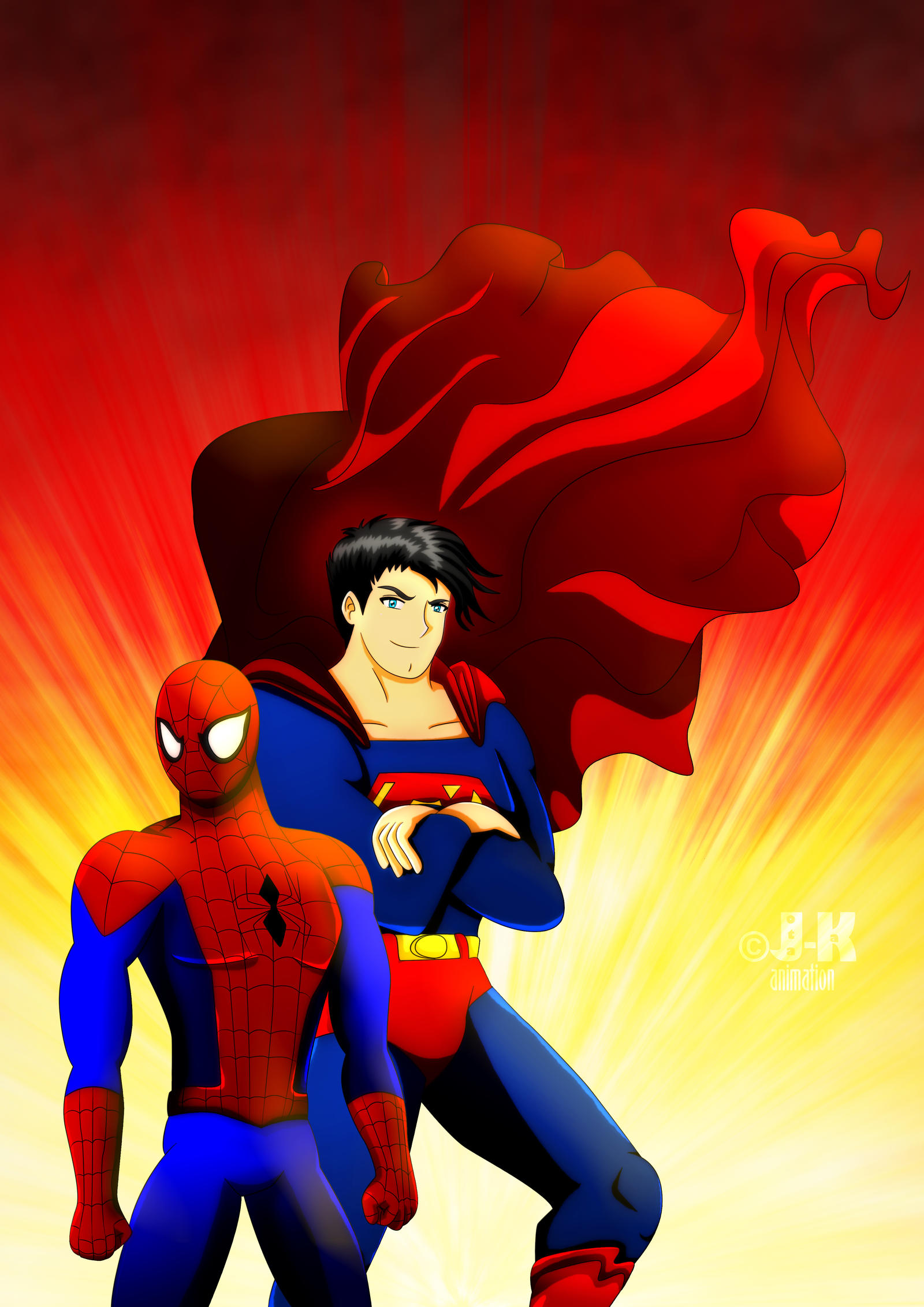 Superman and Spiderman