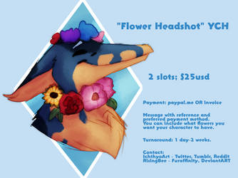 'Flower Headshot' YCH - 2/2 OPEN