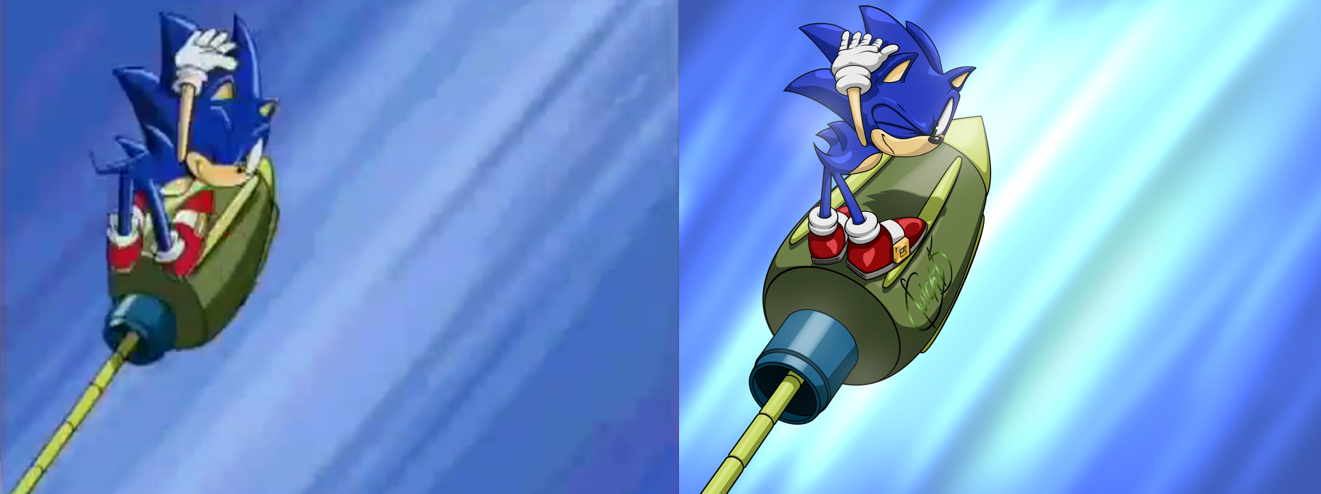 Sonic X Episode 1 redraw by ArgentumStaar on DeviantArt