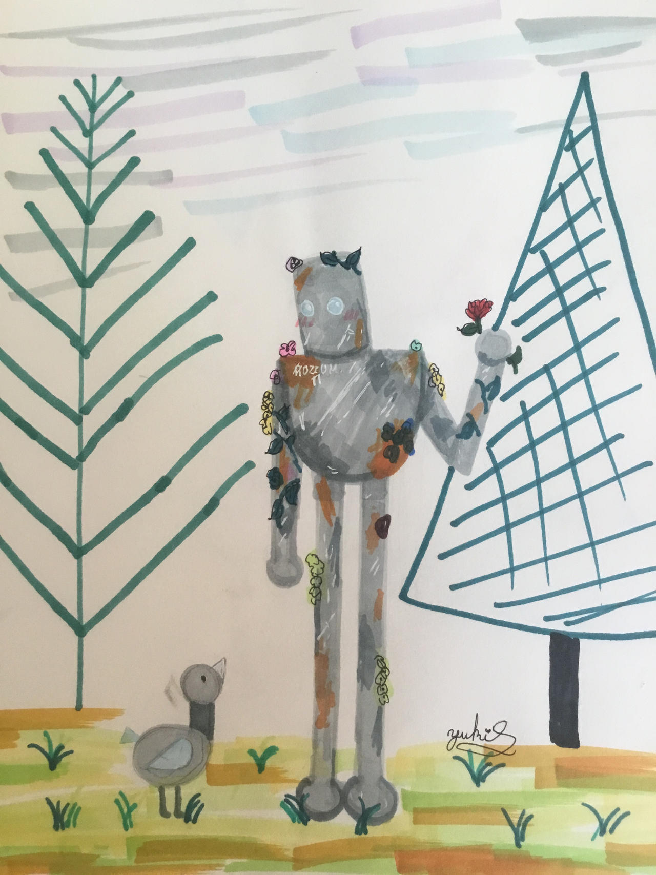 Roz, the wild robot by Okami--Yuki on DeviantArt