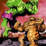 Thing vs Hulk color by Loston