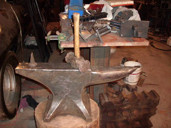 250 lb Anvil and 300lb swage Block