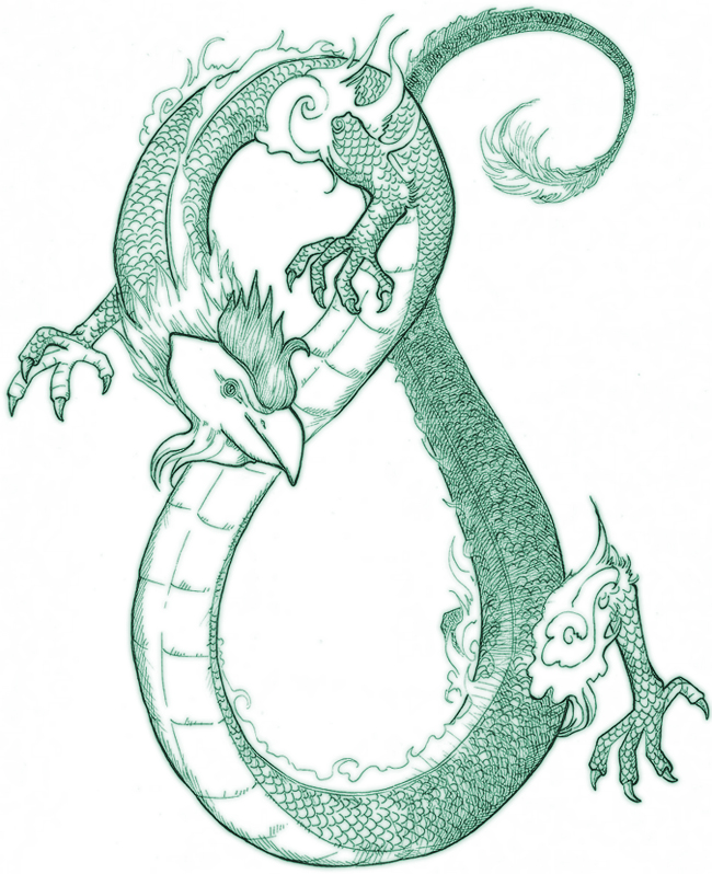 Dragon Chicken Scratch Pattern A Chicken Dragon by Glimja on DeviantArt