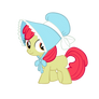 Apple Bloom wearing her Bonnet