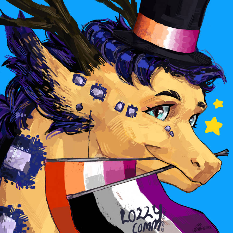 Floofi Rex Spooky Pride! | Headshot for Floofi by Lo22y on DeviantArt