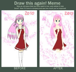 Draw This Again Meme - Sakura Girl