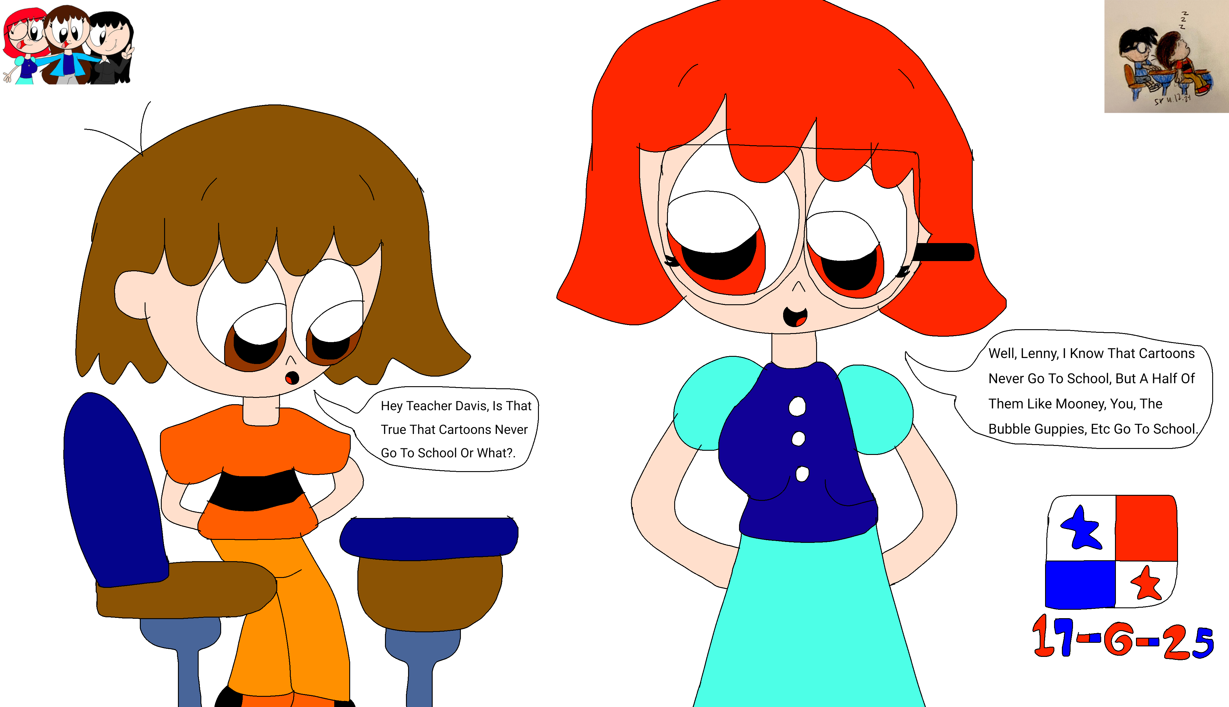 Asking About Cartoons Never Going To School