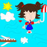 Floating On A Parasol Alone