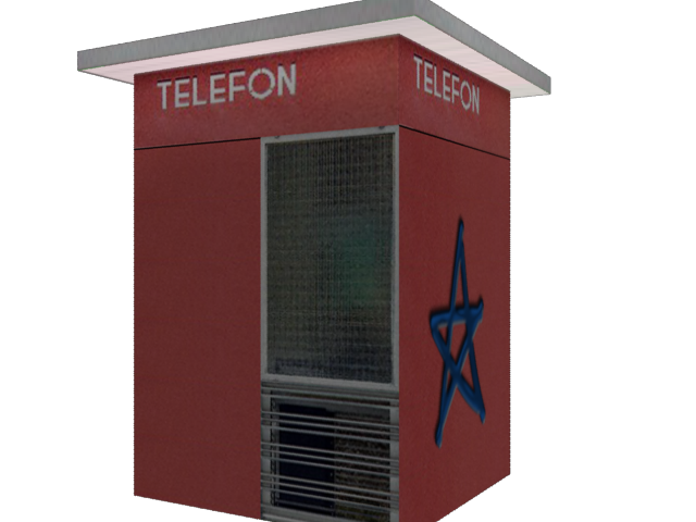 an simple telephone booth