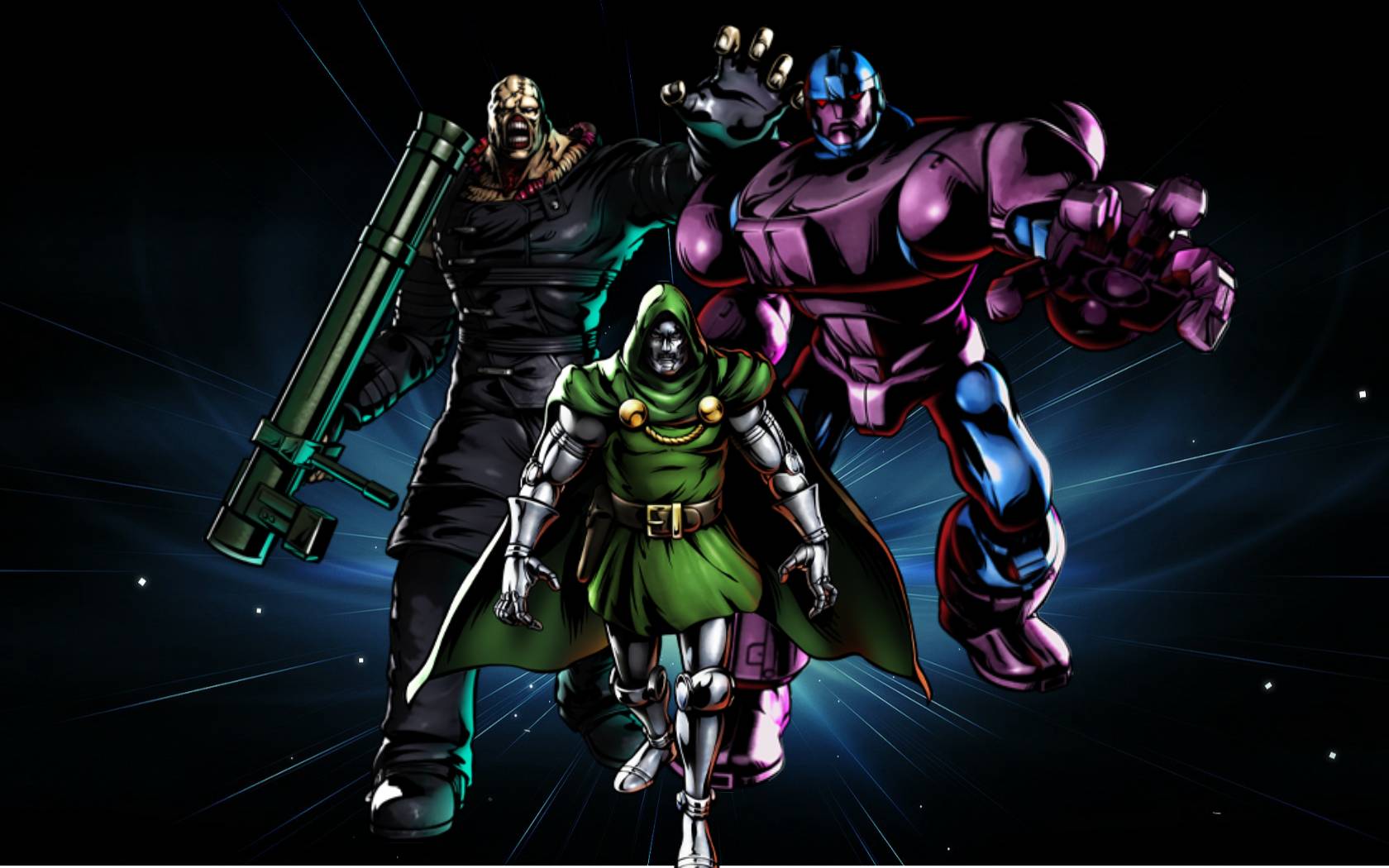 UMVC3 Team Wallpapers: Nemesis, Doom, and Sentinel