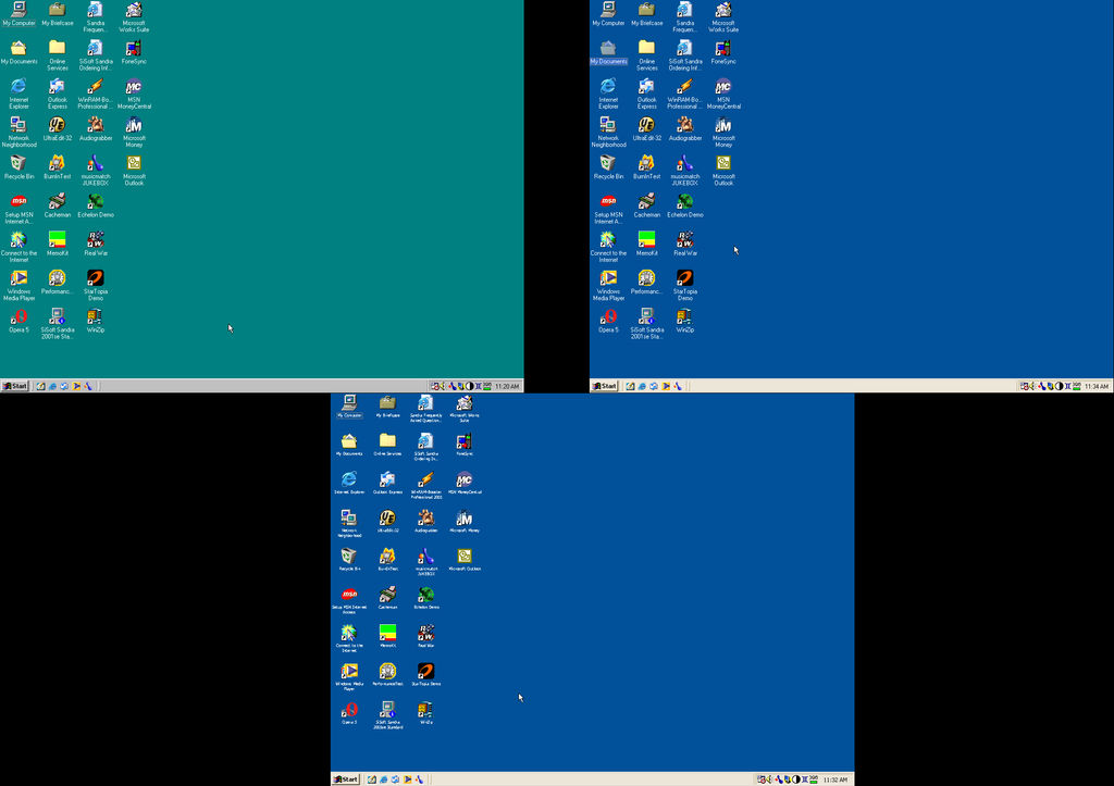 WinXP Scheme Comparison from Win9x by RoadhornProductions on DeviantArt