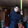 Green saber in my Jedi robes