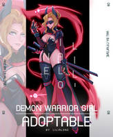 [OPEN] ADOPTABLE : Demon warrior girl 08 by LiliAlone