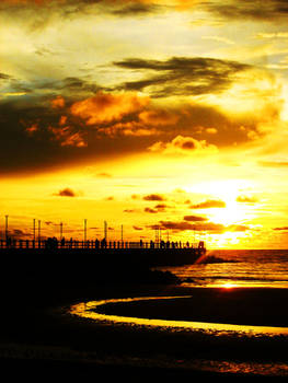 Tanjung Lobang Bridge . Sunset