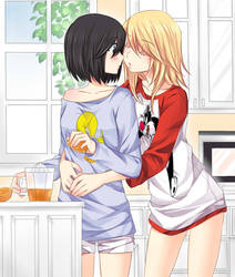 Girlfriends : Good Morning kiss (Yuri/ Yuri crush)