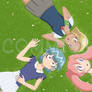 Commission for Eucliwood - Momoka Mois And Pururu