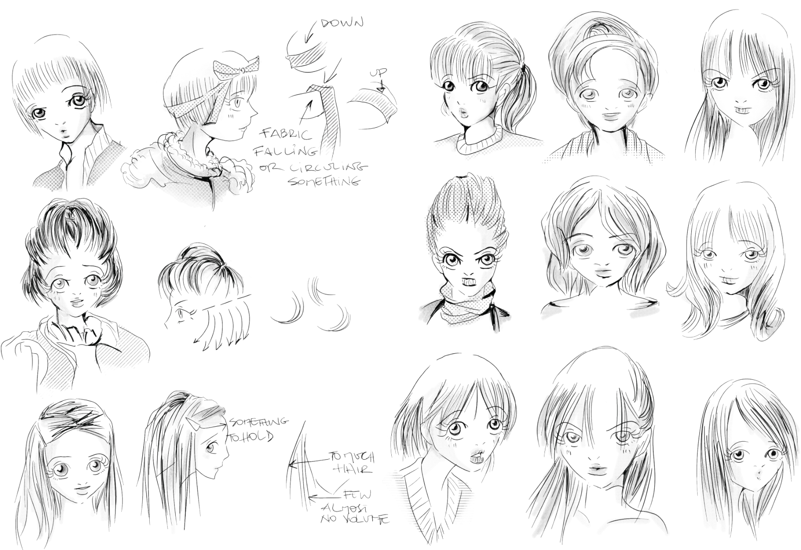 Hair styles females by genshikenrj on DeviantArt
