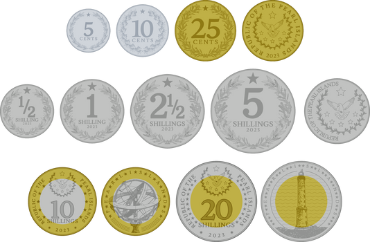 Pearl Islands Shilling Coins, 2023 Edition