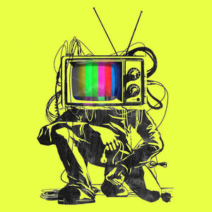 Neon Retro Tv Color Test Man