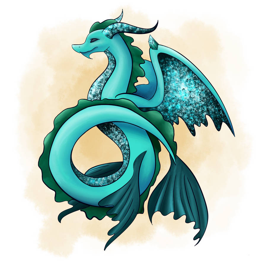 Aquamarine Dragon by emptyblackdeath