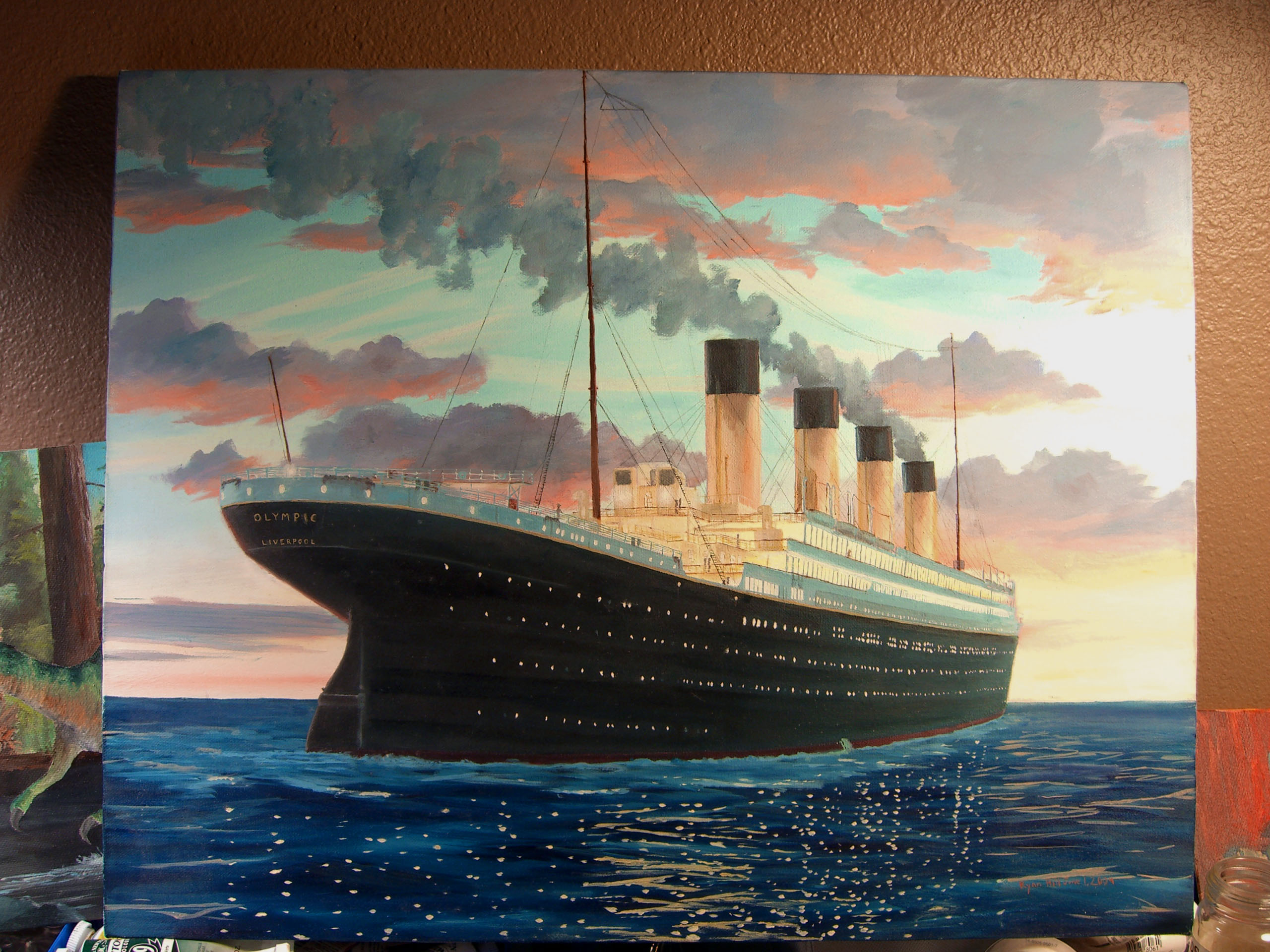 Rms Olympic At Sunset 1911 By Rhill555 On Deviantart