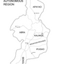 Map of Cordillera Autonomous Region