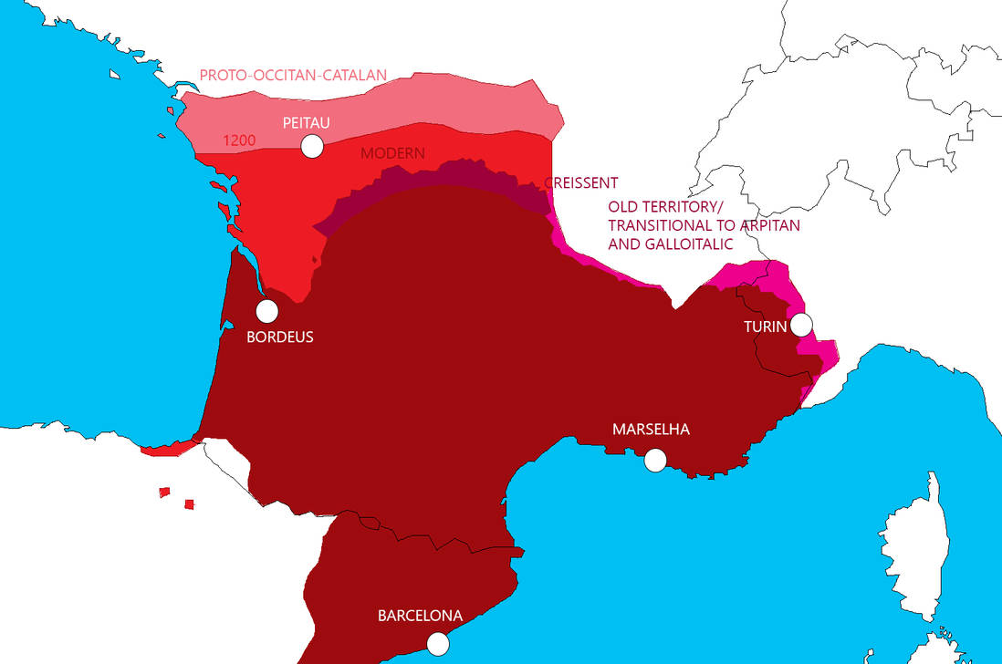 The Retreat of the Occitan and Catalan languages by kazumikikuchi on ...