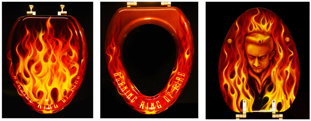 Burning Ring of Fire Toilet Seat Lid by hardart-kustoms Burning Ring of Fire Toilet Seat Lid by hardart-kustoms