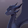 Shadow dragon portrait (concept for comic)