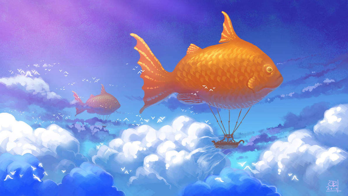 Cloud fish. Рыбы в небе. Рыба арт. Рыбы в небе арт. Рыбка на небе.