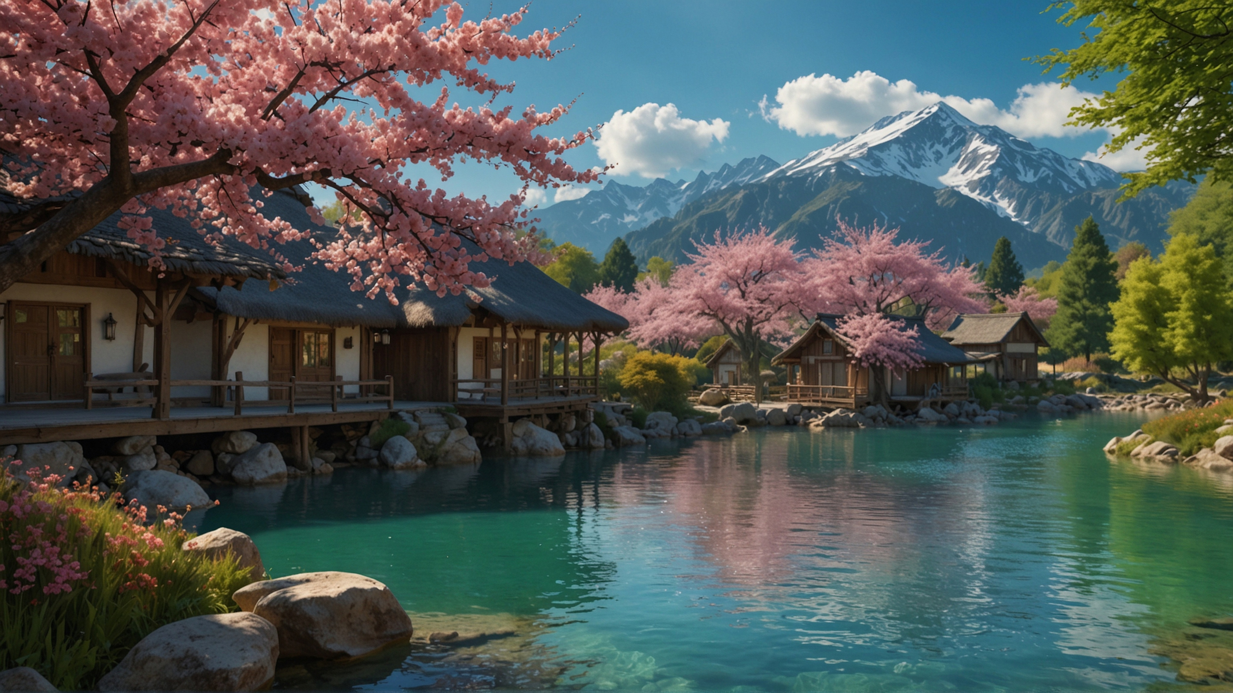 Default Create a vibrant serene and pictures