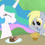 Request: Derpy and Celestia