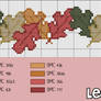 Cross-Stitch Pattern: Autumn Leaf Border