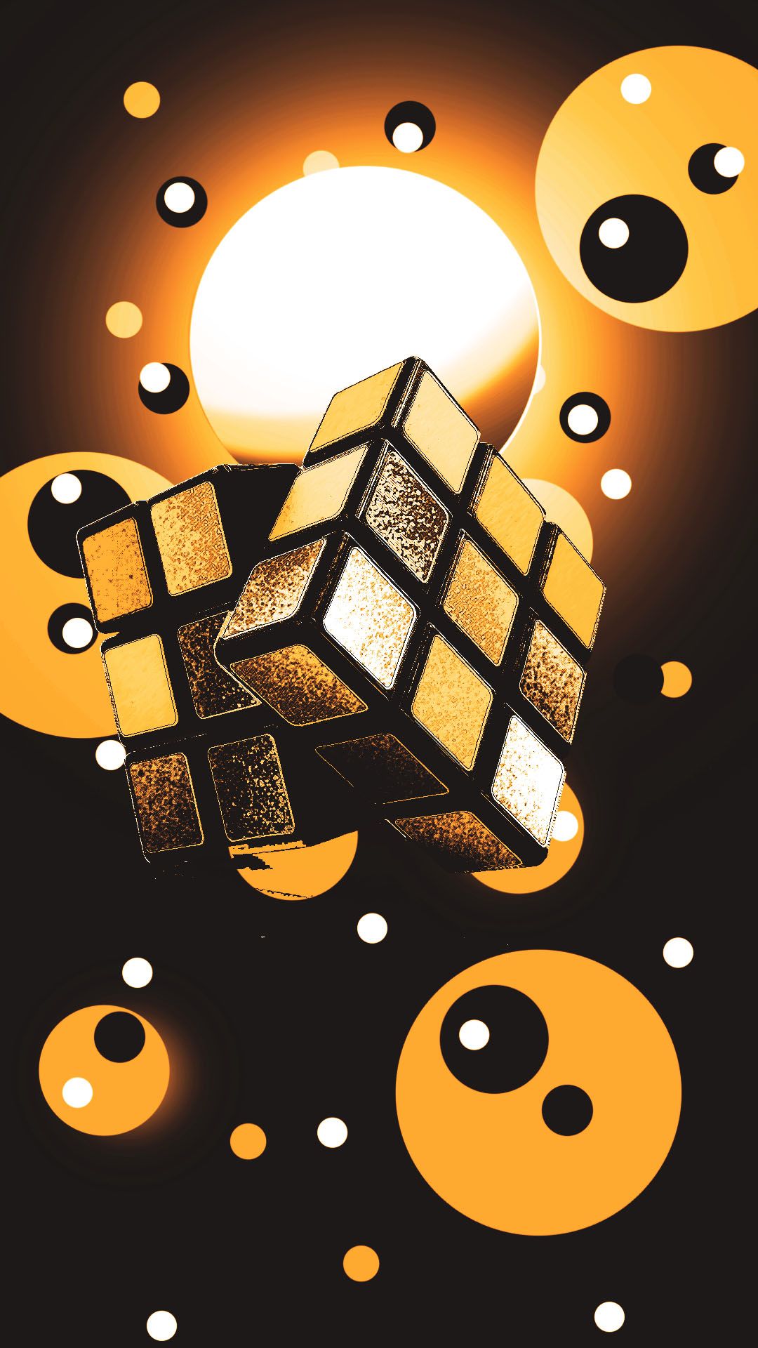 Cubo Rubik 3x3 Wallpaper Mobile Gold by Pceudoart on DeviantArt