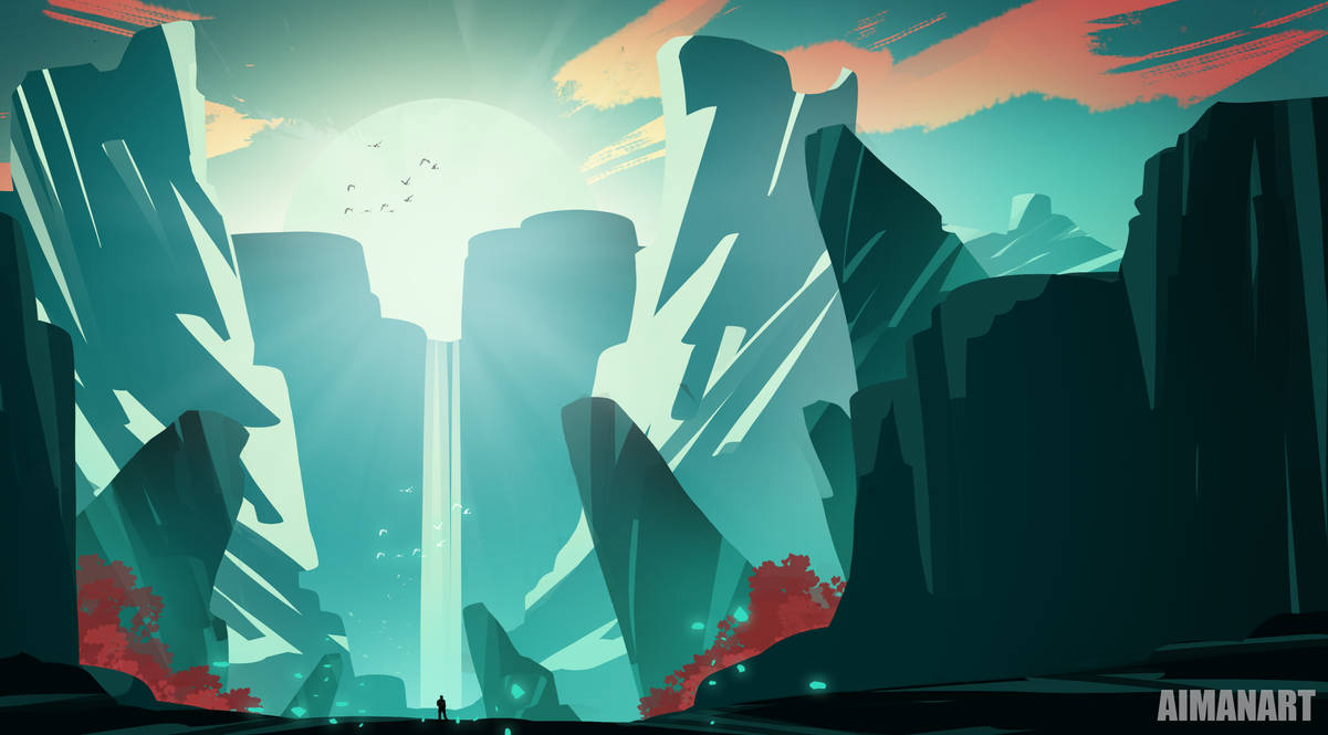 Infinite Waterfall ! by Aimann17 on DeviantArt