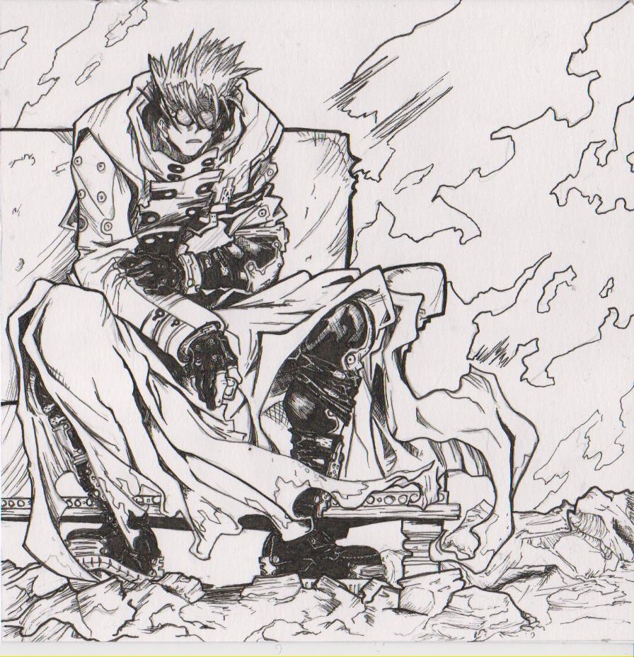 Fanart WIP- #sketch of Vash the Stampede #trigun #shorts 