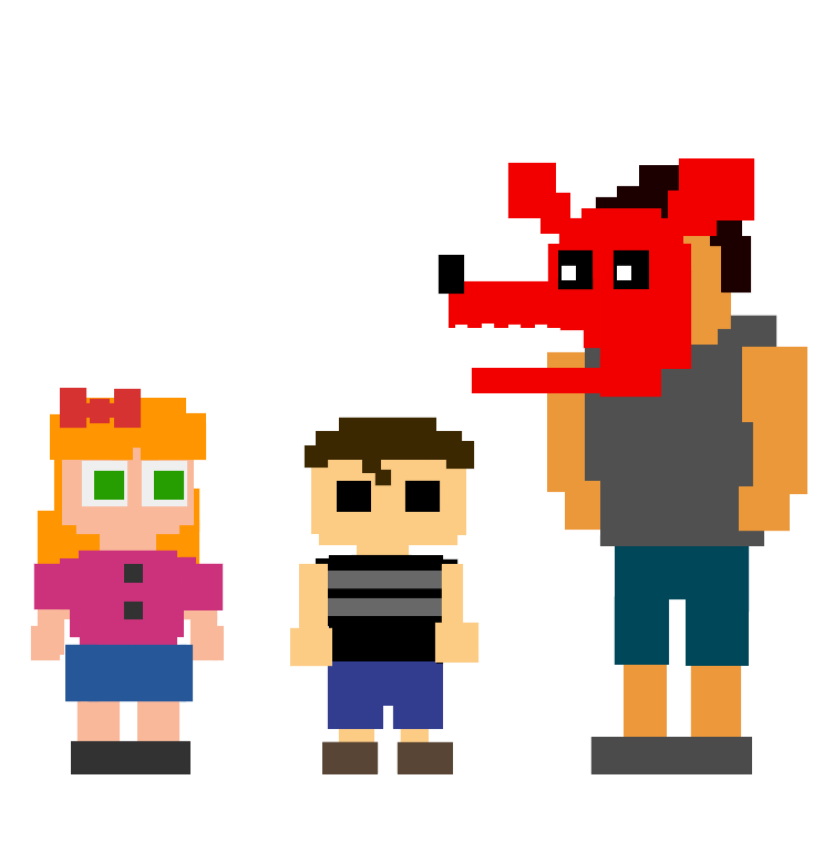 Afton Siblings 8-Bit by caki39 on DeviantArt