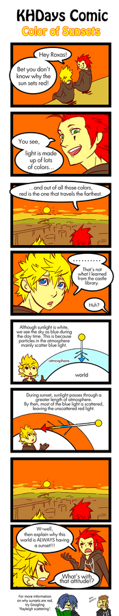 KH Comic: Why Sunsets are Red