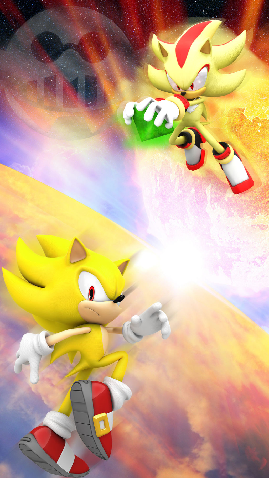 Super Sonic And Shadow Android Iphone Wallpaper By Hedgyhog On Deviantart