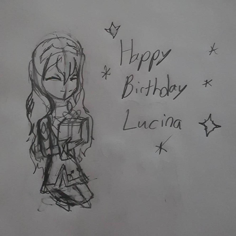 Happy birthday Lucina pencil sketch by CCPCATGIRLRocks on DeviantArt