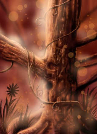 Sepia_tree_1: iPhone painting