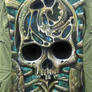 Skull and Ribs on Olive Drab