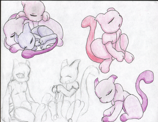 Mew X Mewtwo by PokeWarriorMelodies on DeviantArt