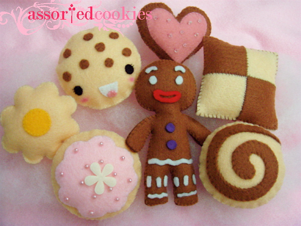 more felt assorted cookies.