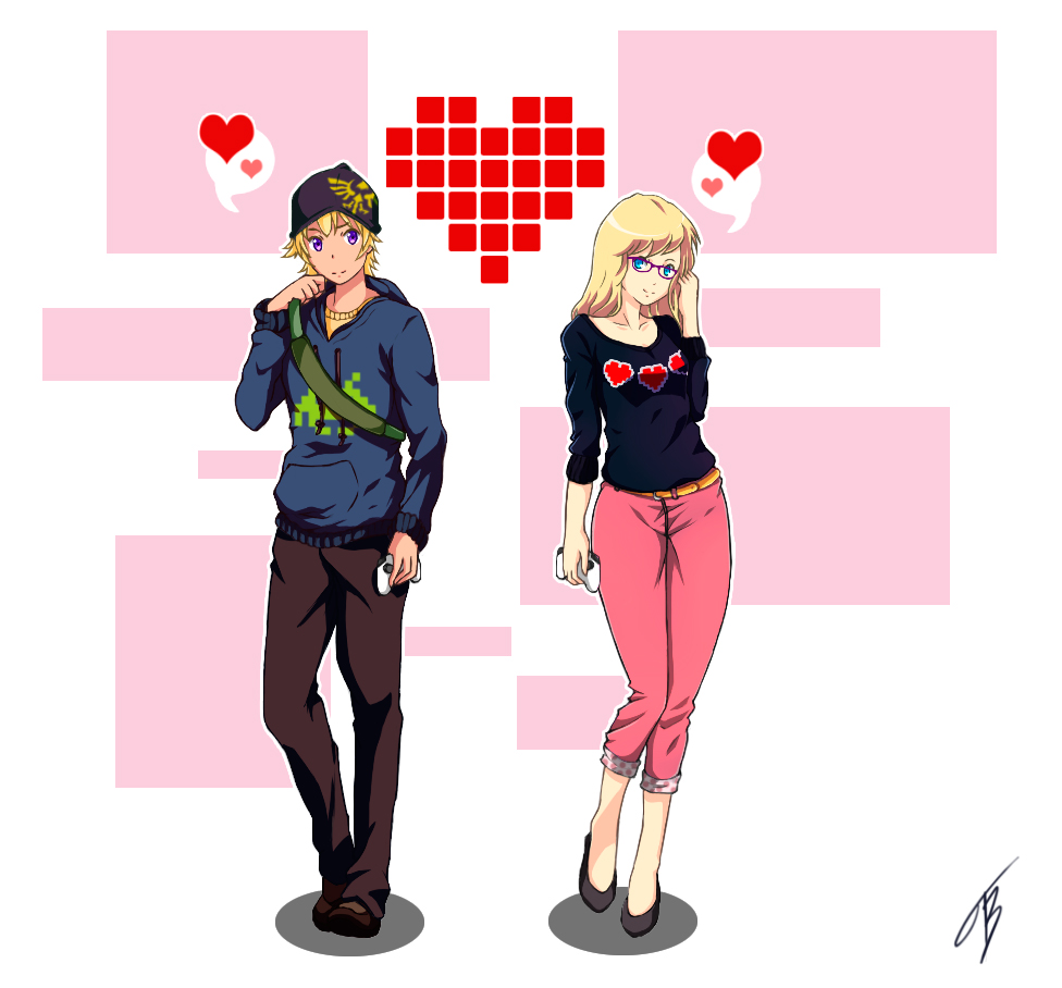 COMMISSION Gamer love by Onizen on DeviantArt