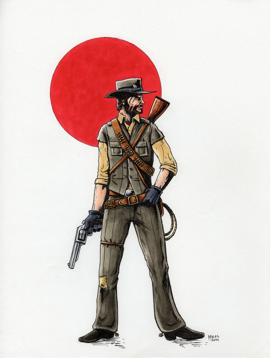 John Marston - Red Dead Redemption by mylesillustration on DeviantArt
