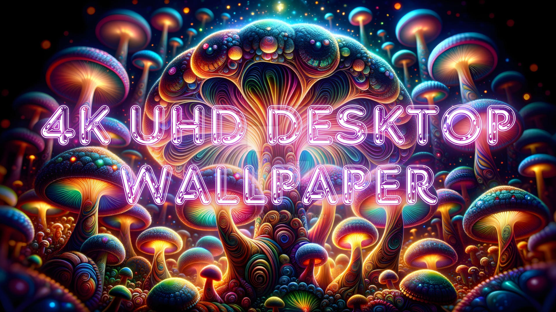 Psychedelic Cosmic Mushrooms 4K Desktop Wallpaper by EgypsianRubie on ...