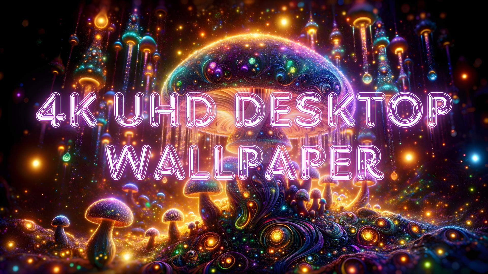 Psychedelic Cosmic Mushroom 4K Desktop Wallpaper by EgypsianRubie on ...